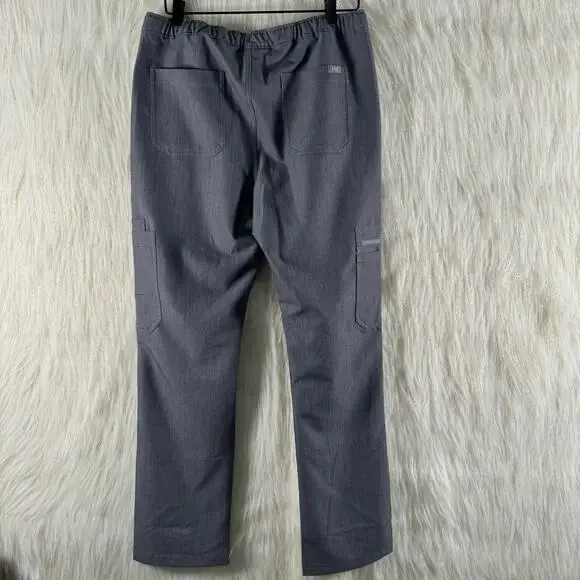 NEW Fig Mens Cairo Cargo Pants Gray Graphite Medical Scrubs Straight Leg Med